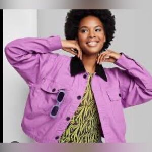 NWT WILD FABLE JEAN JACKET PURPLE